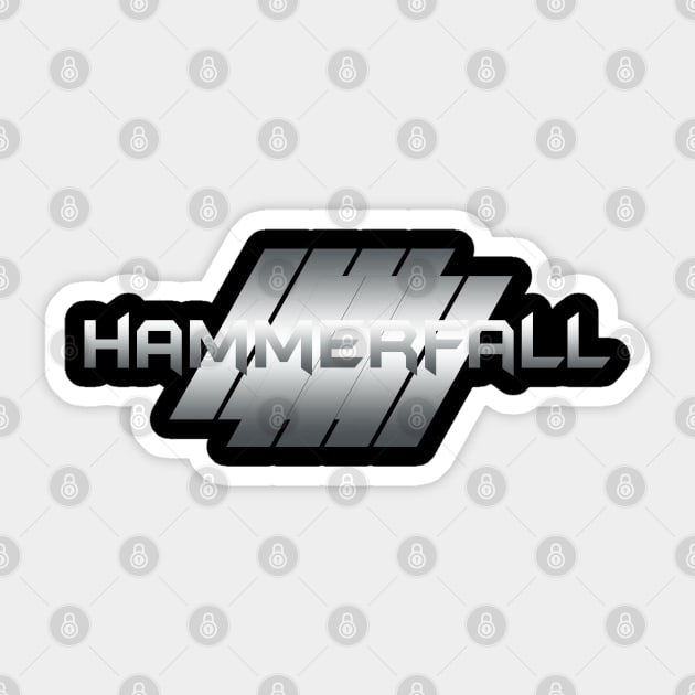 Metallic Illustration hammerfall Sticker by theStickMan_Official